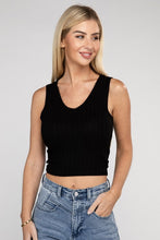 Ladda upp bild till gallerivisning, Zenana Cropped Ribbed Knit Tank Top
