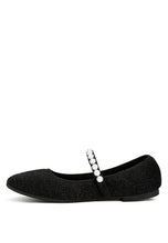 Загрузить изображение в средство просмотра галереи, Corphee Pearl Strapped Glitter Ballerinas
