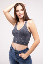 Carregar imagem no visualizador da galeria, Zenana Washed Ribbed Cropped Tank Top
