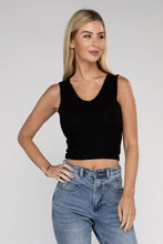 Ladda upp bild till gallerivisning, Zenana Cropped Ribbed Knit Tank Top
