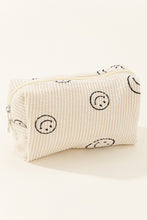 Carica l&#39;immagine nel visualizzatore di Gallery, Zenana Smiley Face Corduroy Cosmetic Pouch
