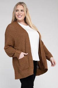 Eesome Ribbed Knit Open Front Cardigan