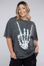 Load image into Gallery viewer, Plus Skeleton Rock Hand Sign Graphic Top
