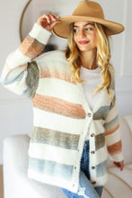 Carregar imagem no visualizador da galeria, Haptics Button Down Striped Knit Cardigan
