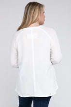 Load image into Gallery viewer, Zenana Plus Size Melange Baby Waffle Long Sleeve Top
