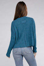 Ladda upp bild till gallerivisning, Zenana Seam Detailed Long Dolman Sleeve Cropped Ribbed Knit Top
