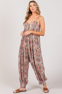 SAGE + FIG Multi Paisley Boho Jogger Jumpsuit