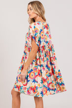 Load image into Gallery viewer, SAGE + FIG Vibrant Floral Button Down Short Sleeve Dress
