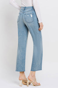 Vervet by Flying Monkey Mid Rise Cropped Wide Leg Jeans