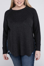 Load image into Gallery viewer, Zenana Plus Size Melange Baby Waffle Long Sleeve Top
