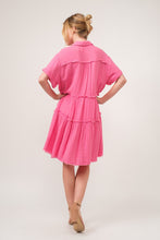 Carregar imagem no visualizador da galeria, And The Why Colorblock Washed Raw Edge Tiered Dress
