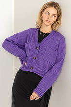 Carregar imagem no visualizador da galeria, Cute Mood Crop Shoulder Cropped Cardigan Sweater
