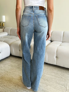 Judy Blue High Waist Wide Leg Blue Denim Jeans