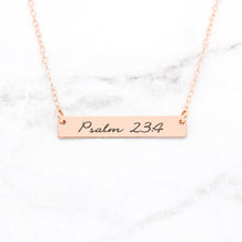 Cargar imagen en el visor de la galería, Psalm 23:4 Necklace Personalized Gold Bar Necklace
