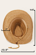 Cargar imagen en el visor de la galería, Fame Rope Strap Straw Braided Hat
