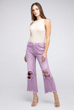 Load image into Gallery viewer, Bibi Vintage Washed Destroyed Chewed Raw Hem Wide Leg Pants
