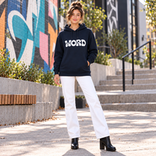 Ladda upp bild till gallerivisning, The Art Of Agreeing Without Elaborating WORD Women's Organic Cotton Blend Side Pocket Hoodie Sweatshirt
