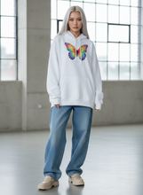 Cargar imagen en el visor de la galería, Classic Rainbow Butterfly Relaxed Hoodie
