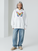 Cargar imagen en el visor de la galería, Classic Rainbow Butterfly Relaxed Hoodie

