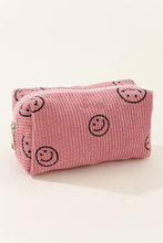 Carica l&#39;immagine nel visualizzatore di Gallery, Zenana Smiley Face Corduroy Cosmetic Pouch
