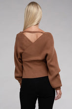 Cargar imagen en el visor de la galería, Zenana Criss Cross Wrap Soft Knit Top
