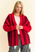 Ladda upp bild till gallerivisning, Davi &amp; Dani Color Block Open Front Cable Knit Cardigan
