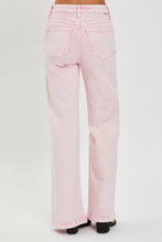 Load image into Gallery viewer, RISEN High Waisted Tummy Control Wide Leg Pink Washed Denim Jeans
