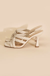 Fortune Dynamic Kellan Double Cross Braided Mule Heels