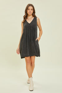 HEYSON Black Textured Mini Dress