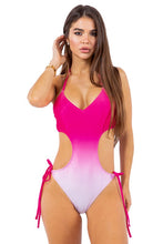 Load image into Gallery viewer, Mermaid Swimwear Ombre Tie Back One Piece Monokini
