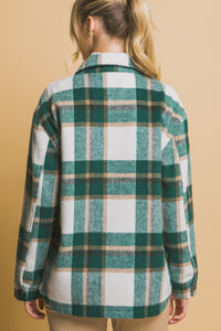 Love Tree Plaid Button Down Shacket