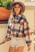 Ladda upp bild till gallerivisning, BiBi Brushed Plaid Cropped Jacket
