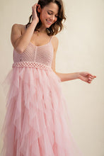 Carregar imagem no visualizador da galeria, Sweet Generis Tulle Crochet Midi Dress
