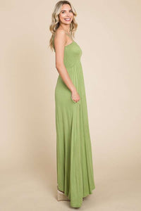 Culture Code Green Smocked Cami Maxi Dress