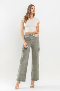 Vervet by Flying Monkey 90's Super High Rise Cargo Gray Denim Jeans