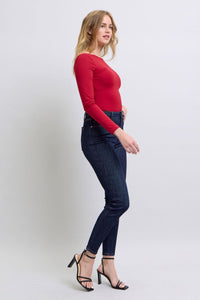 Judy Blue Heart Shaped Pockets Blue Denim Skinny Jeans