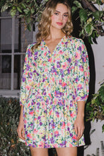 Load image into Gallery viewer, ODDI  Floral Ruched Mini Dress
