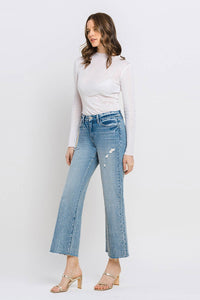 Vervet by Flying Monkey Mid Rise Cropped Wide Leg Jeans