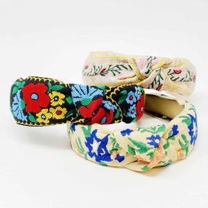 Ellison and Young French Floral Embroidered Headband