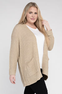 Eesome Ribbed Knit Open Front Cardigan