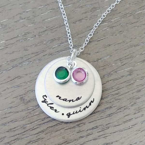 Personalized Nana Necklace With Birthstones