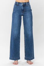 Cargar imagen en el visor de la galería, Judy Blue Double Button Wide Leg Blue Denim Jeans
