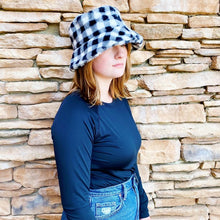 Cargar imagen en el visor de la galería, Ellison and Young Super Cozy Checkered Bucket Hat
