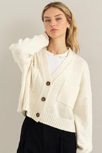 Carregar imagem no visualizador da galeria, Cute Mood Crop Shoulder Cropped Cardigan Sweater
