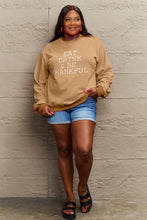 Load image into Gallery viewer, Simply Love EAT DRINK &amp; BE THANKFUL Sweatshirt
