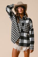 Cargar imagen en el visor de la galería, BiBi Plaid Fleece Button Down Long Sleeve Shirt
