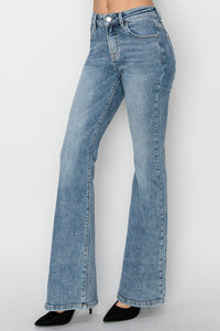 RISEN Mid Rise Blue Wash Denim Bootcut Jeans