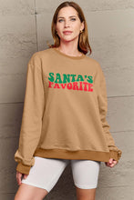 Load image into Gallery viewer, Simply Love SANTA&#39;S FAVORITE Graphic Sweatshirt
