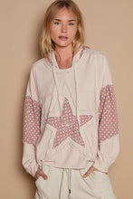 Ladda upp bild till gallerivisning, POL Star Patchwork Raw Edge French Terry Hoodie
