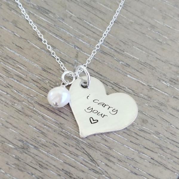 Personalized I Carry Your Heart Necklace